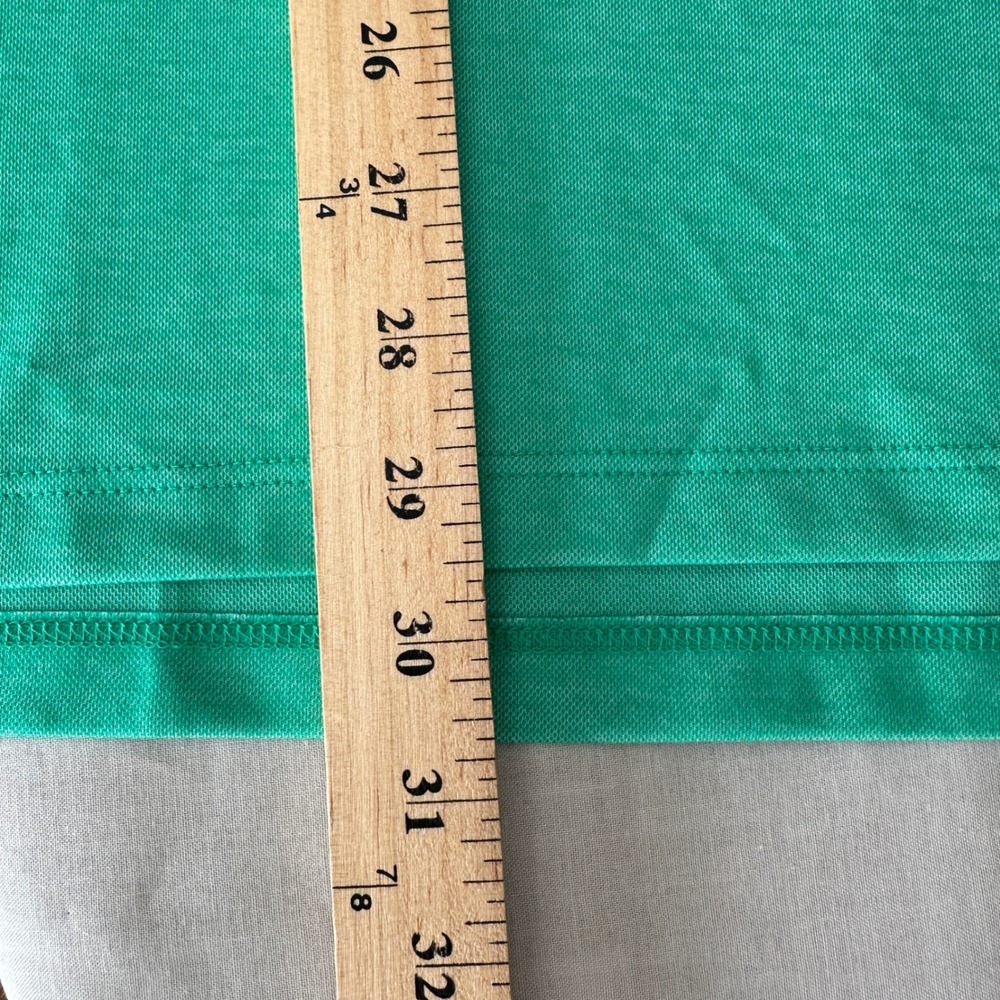 Lands' End Women's 3X Sleeveless Polo Shirt Green V-Neck Pique Cotton Blend - Picture 4 of 9